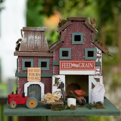 Zingz & Thingz Gifts & Decor Country Farmstead Rustic Barnyard Wooden Bird House - Image 5