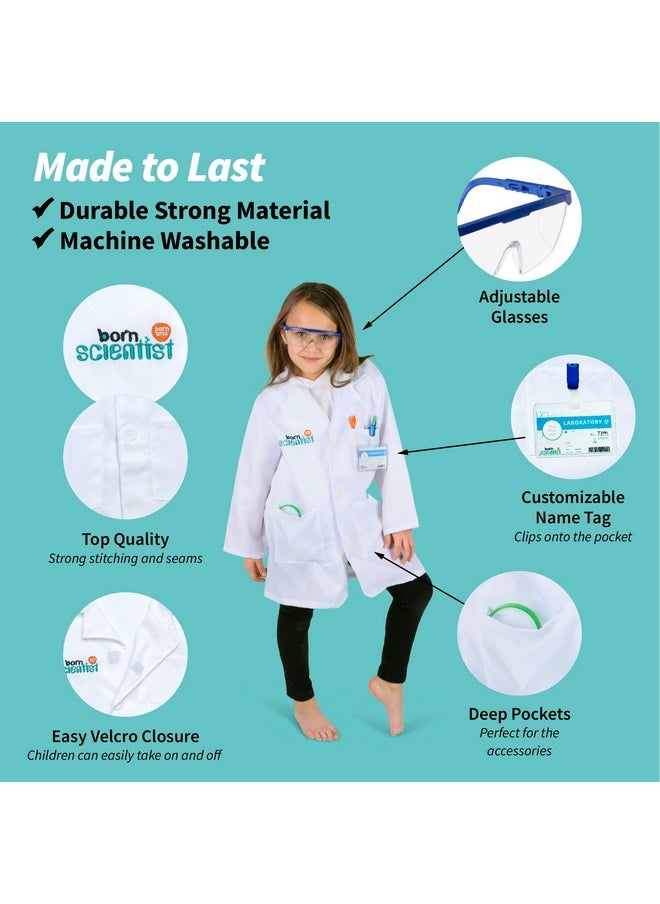 Born Toys Born Toys Science Kits for Kids w/Kids Lab Coat for Ages 5-8, Includes Science Experiments for Kids, Science Toys, Kids Science Goggles, Kids Science Kits, Dress Up & Pretend Play or Kids Costume  - Image 2