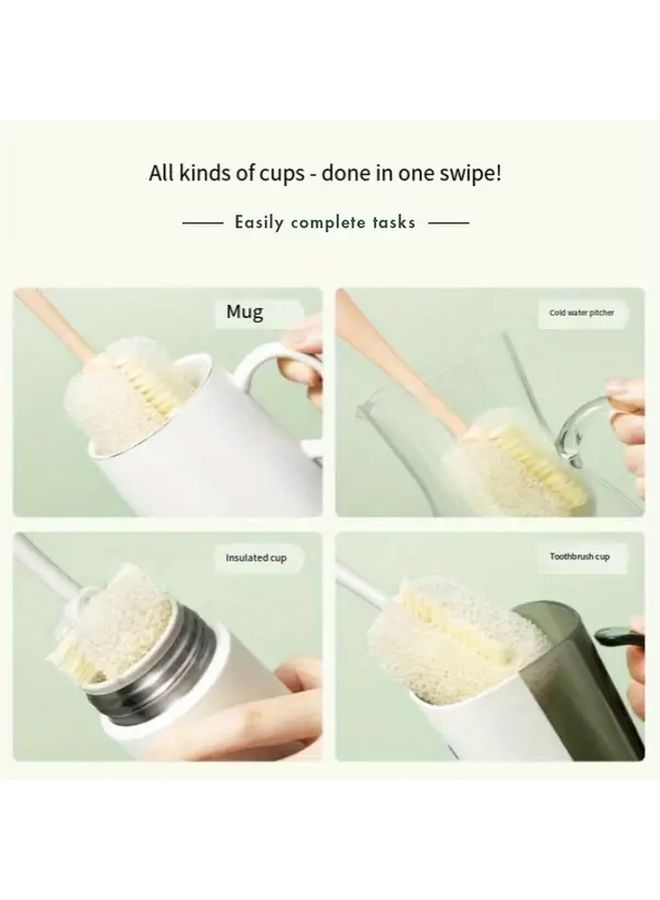 Detachable Long Handle Cup Brush With Ergonomic Grip Durable Plastic Kitchen Bottle Cleaner No Electricity Needed Random Color For Glassware And Small Spaces - Image 5