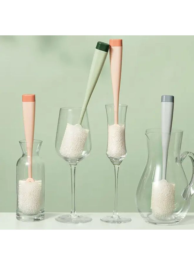 Detachable Long Handle Cup Brush With Ergonomic Grip Durable Plastic Kitchen Bottle Cleaner No Electricity Needed Random Color For Glassware And Small Spaces - Image 2