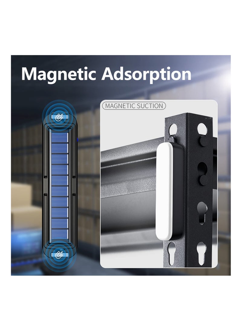 فانوس تخييم قابل لإعادة الشحن بالطاقة الشمسية، 4800 مللي أمبير، 1500 لومن، 40 مصباح LED، 4 أوضاع إضاءة، فانوس LED للسيارة، المنزل، انقطاع التيار الكهربائي، العلية، المرآب، الفناء الخلفي والمزيد، مغناطيسات قوية (أسود × 1 قطعة) - Image 5