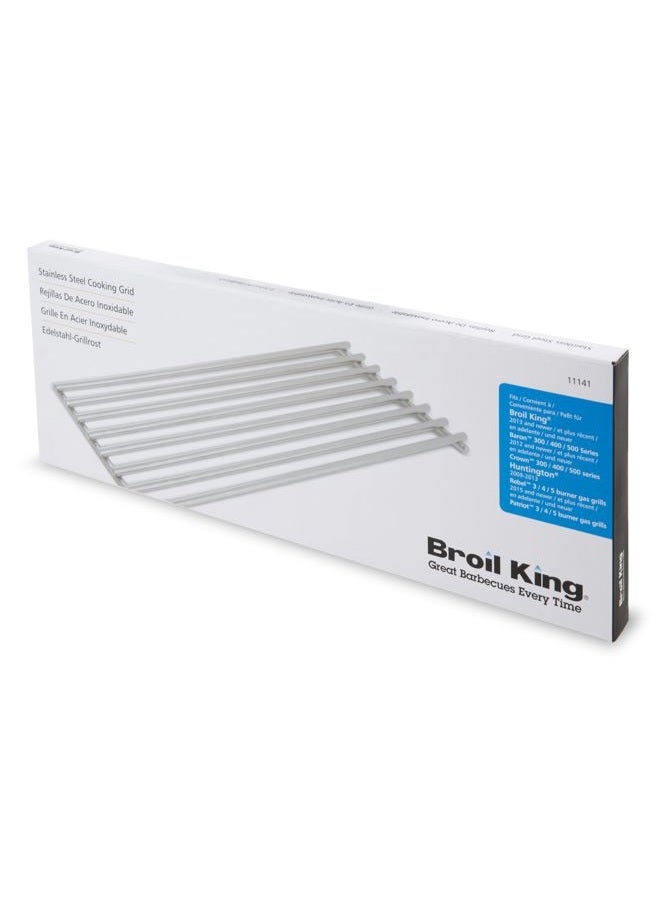 Broil King 11141 Stainless Rod Cooking Grid Baron Grills Chrome, Size: 17.4-in x 6.3-In / 1 cooking grid - Image 3