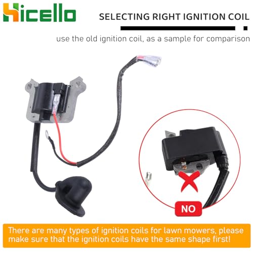 Hicello 62mm Brush Cutter Ignition Coil, 43CC 49CC 52CC Strimmer Ignition Coil Module for 2-stroke Engine Grass Trimmer Multi Tool Tiller Cultivator Garden Machines - Image 4
