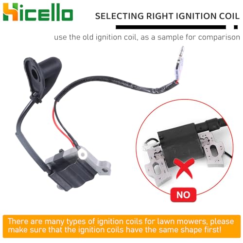 Hicello 62mm Brush Cutter Ignition Coil, 43CC 49CC 52CC Strimmer Ignition Coil Module for 2-stroke Engine Grass Trimmer Multi Tool Tiller Cultivator Garden Machines - Image 3