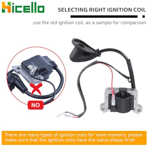 Hicello 62mm Brush Cutter Ignition Coil, 43CC 49CC 52CC Strimmer Ignition Coil Module for 2-stroke Engine Grass Trimmer Multi Tool Tiller Cultivator Garden Machines - Image 2