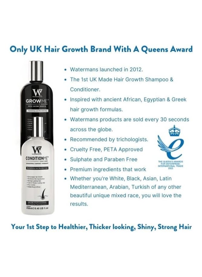 Watermans - Waterman Grow Me® Shampoo + Condition Me® Conditioner, 250ml each, item size 500ml - Image 1