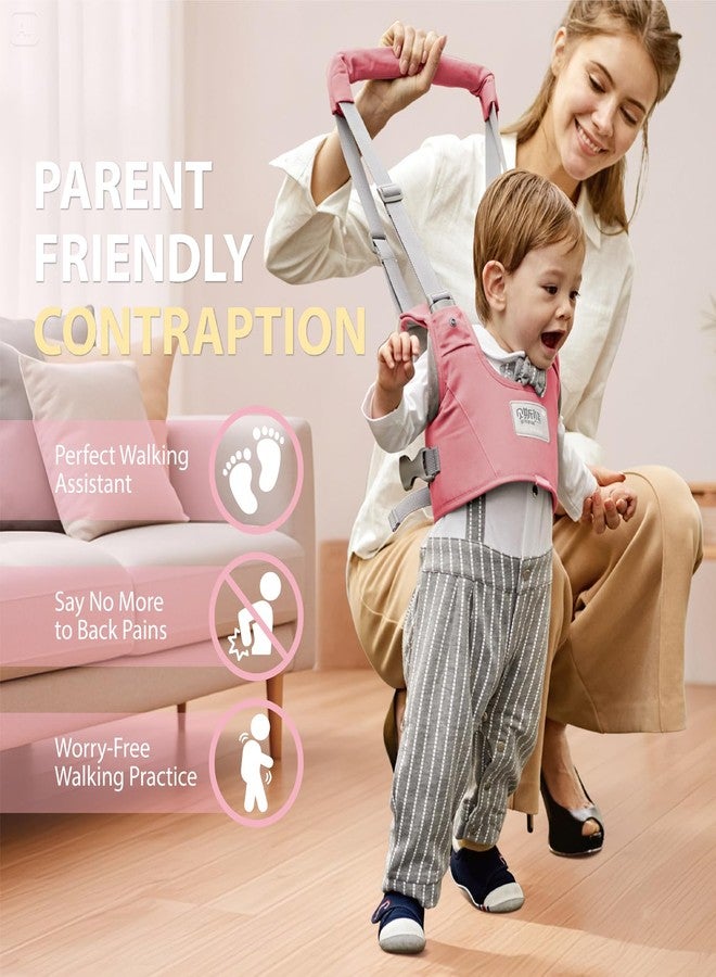 Bethbear Baby Walking Harness-Handheld Assistant Belt- Toddler Infant Walking Aid for Trainer & Support 7-24 Month Old (all-season-Pink-1817) - Image 2