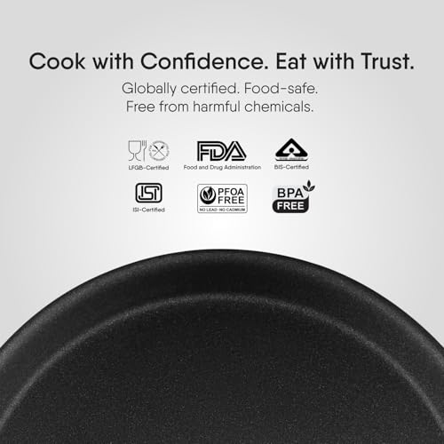 Stahl Artisan Schild 30 cm Dosa Tawa Triply Stainless Steel + PEEK-Reinforced Non-Stick Dosa Tawa | Induction & Gas Compatible | Manufacturer Warranty - Image 3