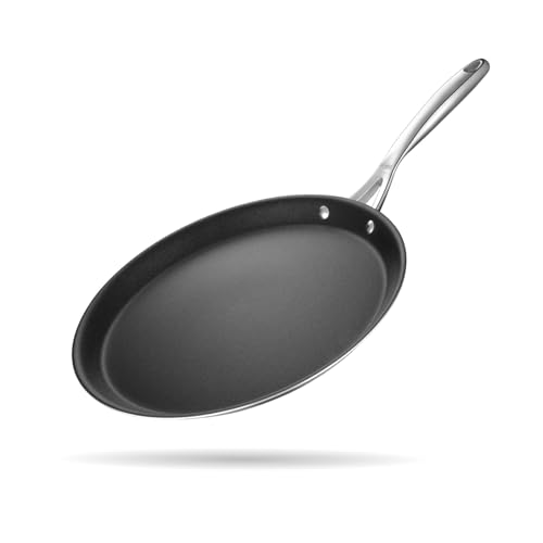 Stahl Artisan Schild 30 cm Dosa Tawa Triply Stainless Steel + PEEK-Reinforced Non-Stick Dosa Tawa | Induction & Gas Compatible | Manufacturer Warranty - Image 1