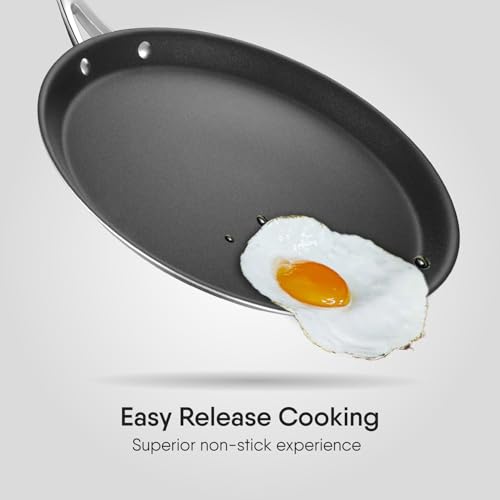 Stahl Artisan Schild 30 cm Dosa Tawa Triply Stainless Steel + PEEK-Reinforced Non-Stick Dosa Tawa | Induction & Gas Compatible | Manufacturer Warranty - Image 4
