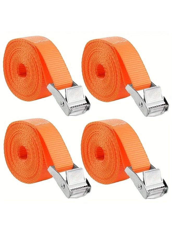 4pcs Heavy Duty Nylon Rope with Steel Buckle for Motorcycle Bicycle Camping Gear - Image 2