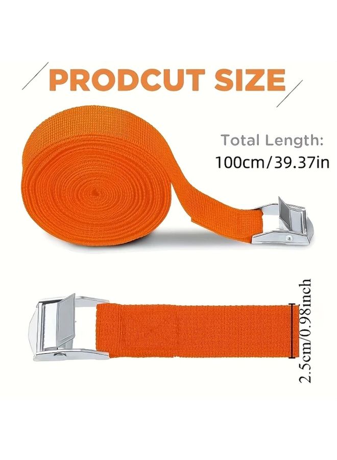 4pcs Heavy Duty Nylon Rope with Steel Buckle for Motorcycle Bicycle Camping Gear - Image 3