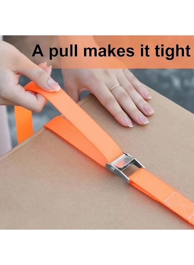 4pcs Heavy Duty Nylon Rope with Steel Buckle for Motorcycle Bicycle Camping Gear - Image 4