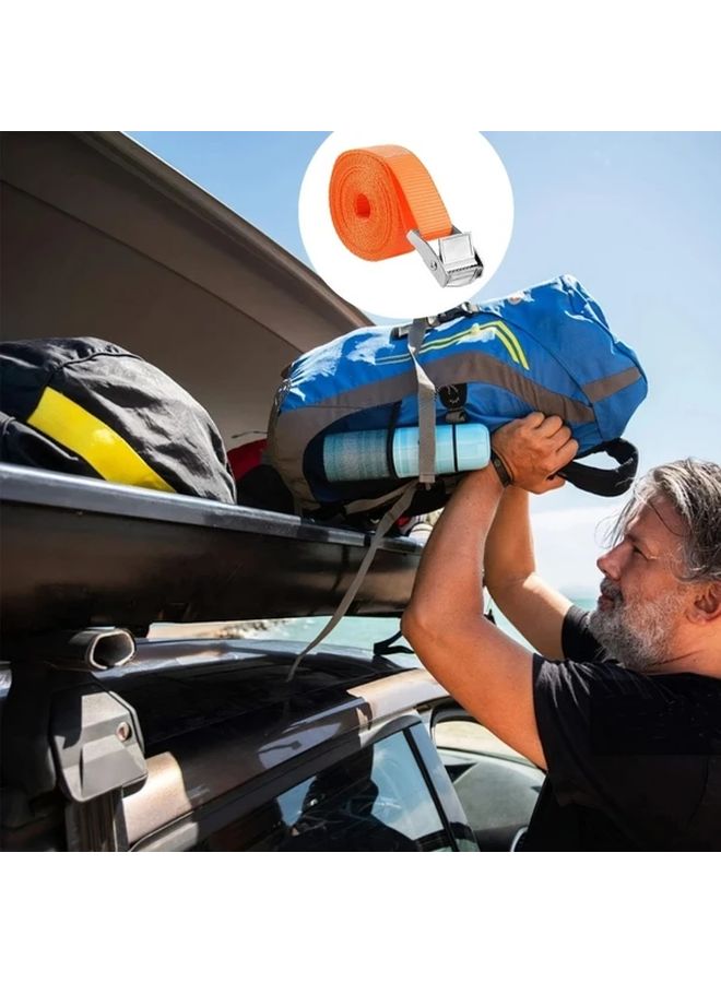 4pcs Heavy Duty Nylon Rope with Steel Buckle for Motorcycle Bicycle Camping Gear - Image 5