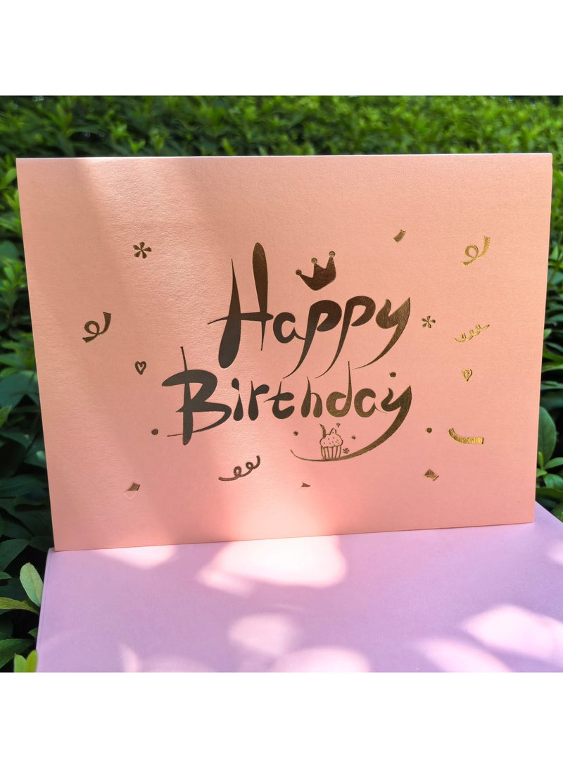 3D stereoscopic birthday card, with pearl paper envelope. Suitable for women, men, mothers, fathers, children, wives, husbands, boys, girls, daughters, sons. Used to express love. - Image 1