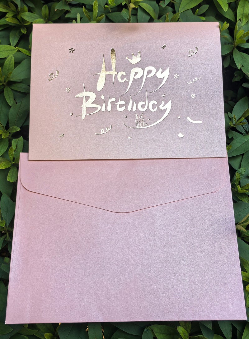 3D stereoscopic birthday card, with pearl paper envelope. Suitable for women, men, mothers, fathers, children, wives, husbands, boys, girls, daughters, sons. Used to express love. - Image 4