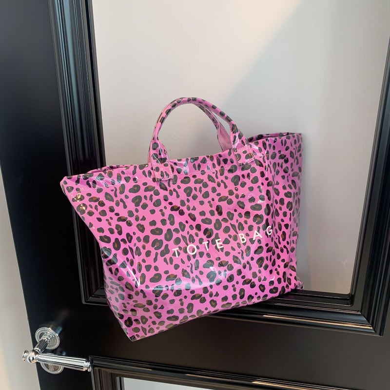 Fashion Leopard Pattern Design Pvc Fabric Material Handbag New Women'S Bag Trend All-Match Single - Image 1