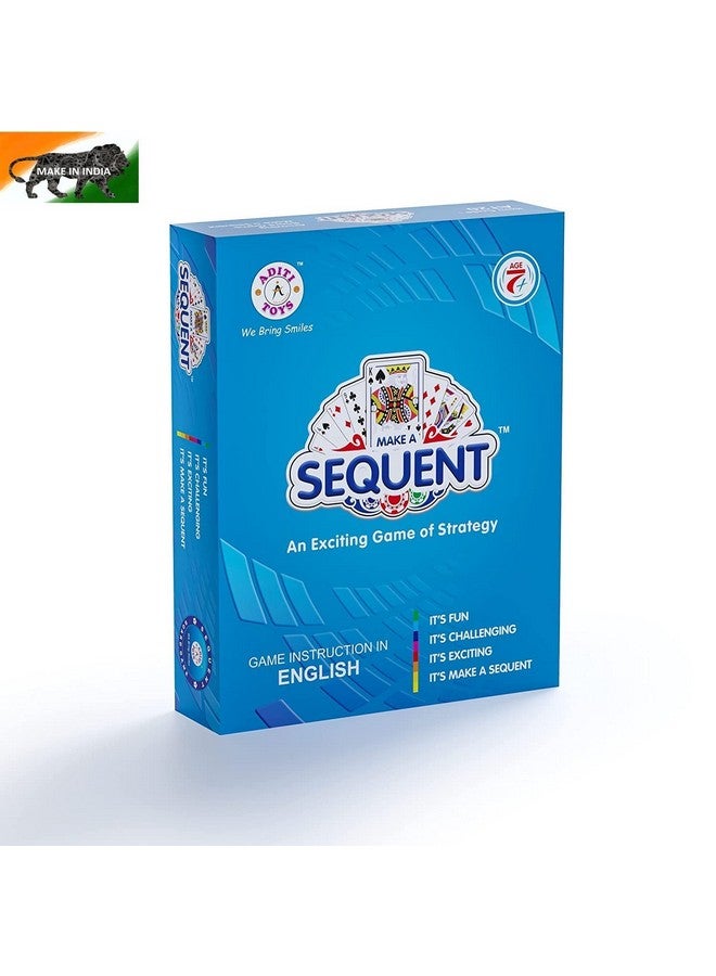 Fratelli Make A Sequent Board Game Challenging Logic and Strategy Card Games Foldable Hard Board, Plastic Chips and Playing Card for Kids & Adults(Pack of 1, Multicolor) - Image 2