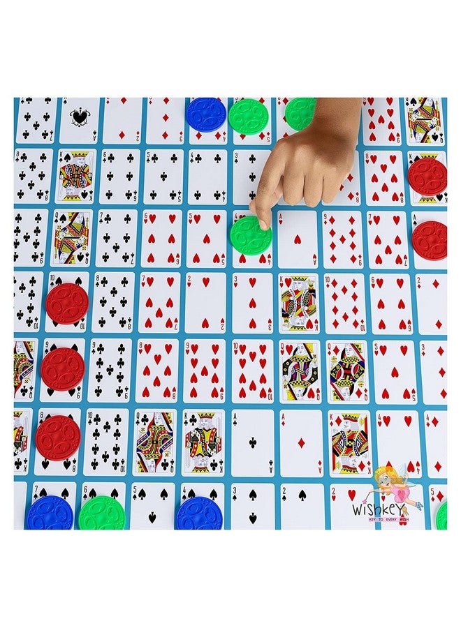 Fratelli Make A Sequent Board Game Challenging Logic and Strategy Card Games Foldable Hard Board, Plastic Chips and Playing Card for Kids & Adults(Pack of 1, Multicolor) - Image 5