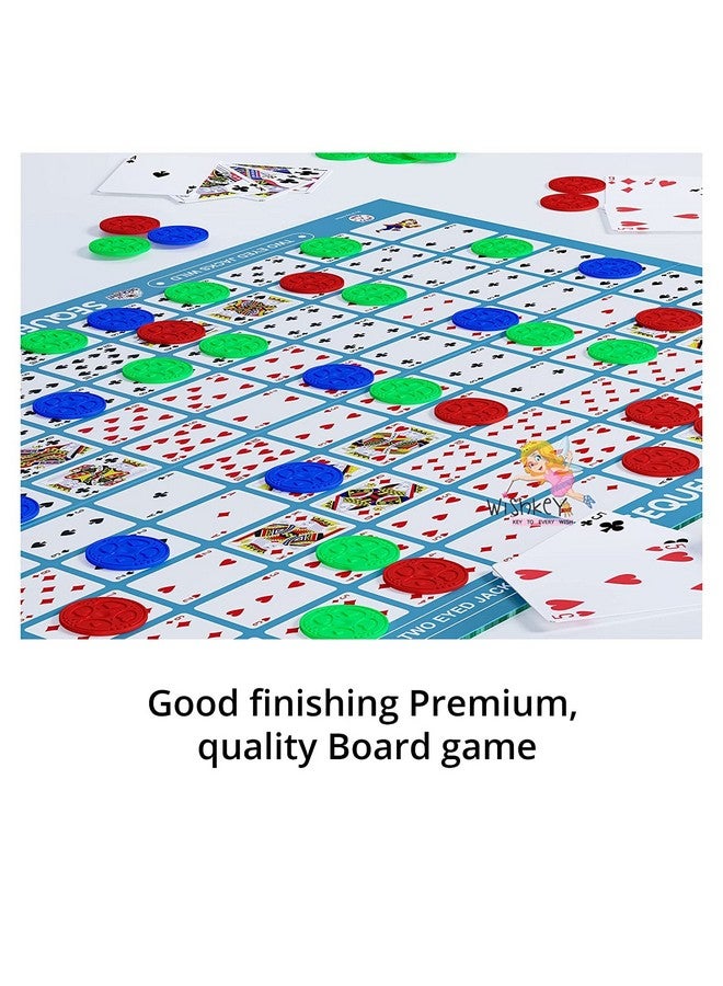 Fratelli Make A Sequent Board Game Challenging Logic and Strategy Card Games Foldable Hard Board, Plastic Chips and Playing Card for Kids & Adults(Pack of 1, Multicolor) - Image 4