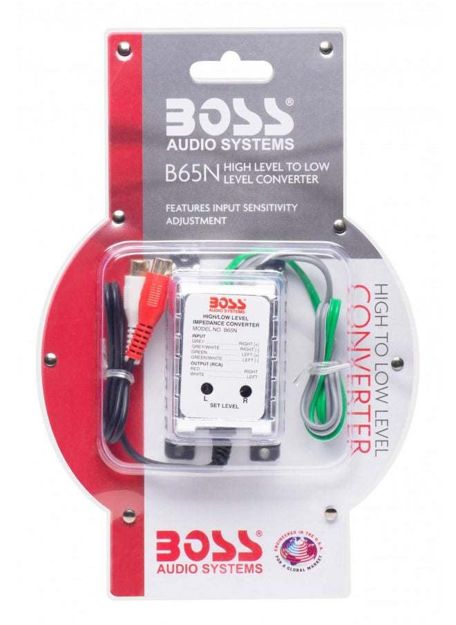 BOSS Audio Systems B65N High Level to RCA Converter Noise Filter for Car Audio Systems - pzsku/Z2B67580BE4E078421779Z/45/_/1732280654/cb410e8d-20ba-444b-8af7-50c758922316