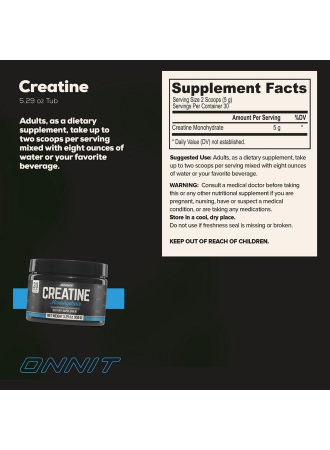أونيت مسحوق الكرياتين أحادي الهيدرات من ONNIT، مكمل غذائي من مسحوق الكرياتين لتعزيز القوة والطاقة، 30 حصة لكل عبوة، 5.29 أونصة - Image 2