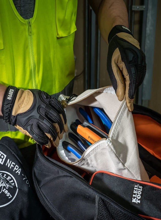 Klein Tools Zipper Bag, Canvas Tool Pouch with Heavy Duty Brass Zipper Close - Image 3