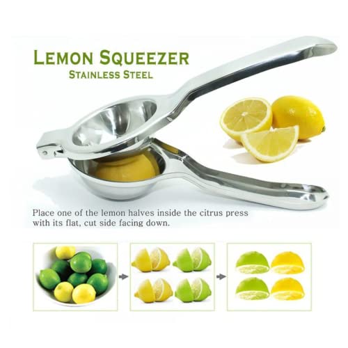 Suzec Stainless Steel Finish Heavy Quality Lemon Squeezer with Comfortable Handle for Extracting Lemon Juice. Modern Kitchen Tool - Image 5