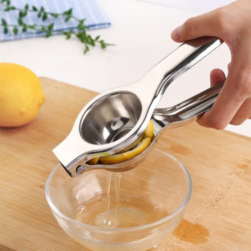 Suzec Stainless Steel Finish Heavy Quality Lemon Squeezer with Comfortable Handle for Extracting Lemon Juice. Modern Kitchen Tool - Image 2