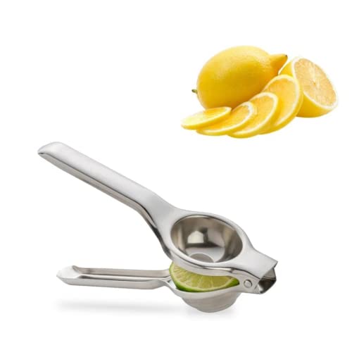 Suzec Stainless Steel Finish Heavy Quality Lemon Squeezer with Comfortable Handle for Extracting Lemon Juice. Modern Kitchen Tool - Image 1