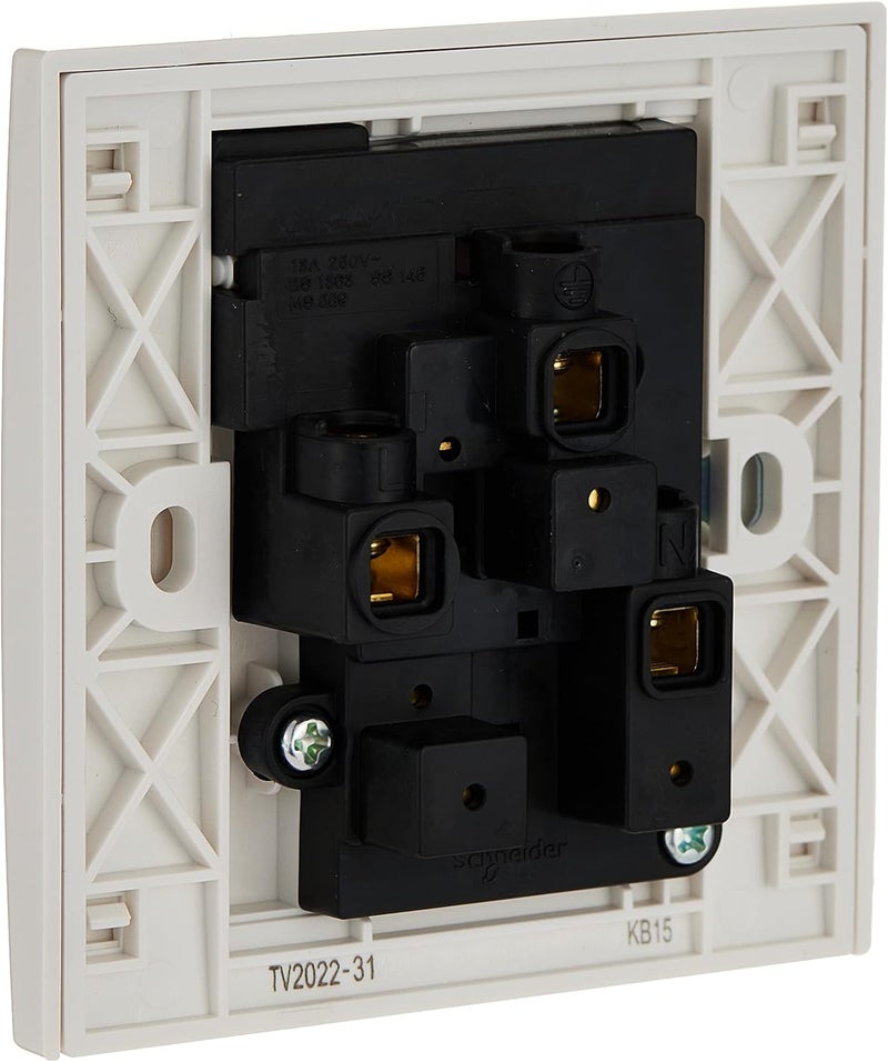 Schneider Electric Vivace, 1 Gang, Socket, 13A 250V, White, KB15 - Image 2