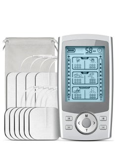 MHD Dual Channel TENS EMS Unit 36 Modes Muscle Stimulator for Pain Relief Therapy, Electronic Pulse Massager Muscle Massager with 10 Pads, Dust-Proof Drawstring Storage Bag  - Image 1