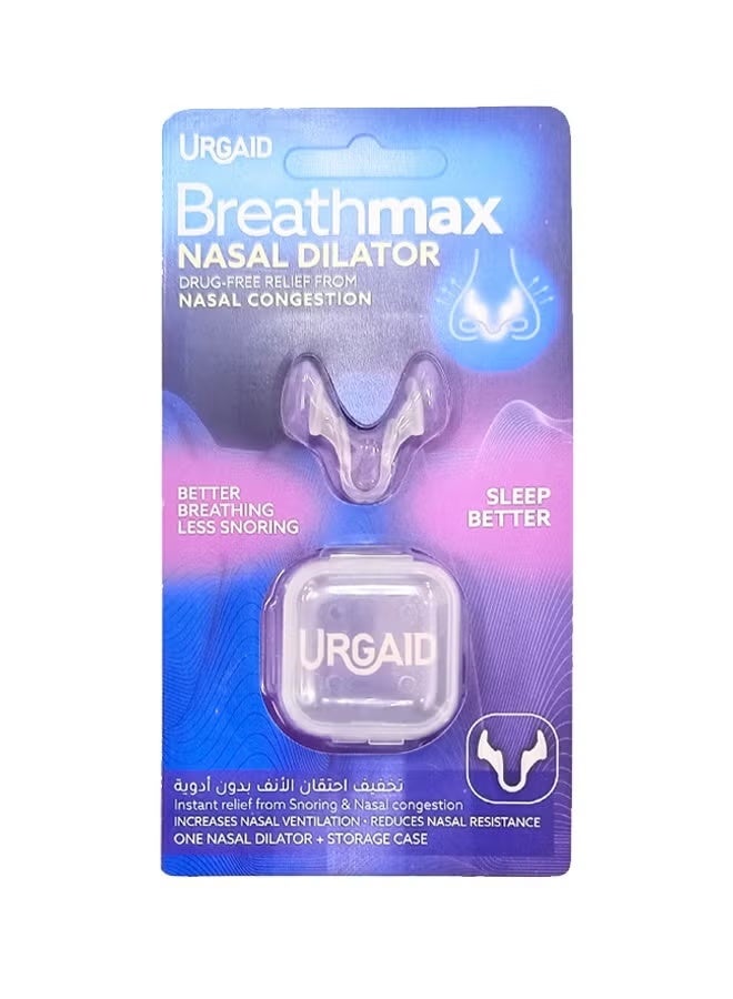 URGAID Breathmax Nasal Dilator – 1 Unit with Storage Case | Drug-Free Relief for Snoring & Nasal Congestion | Reusable & Comfortable Fit - Image 1