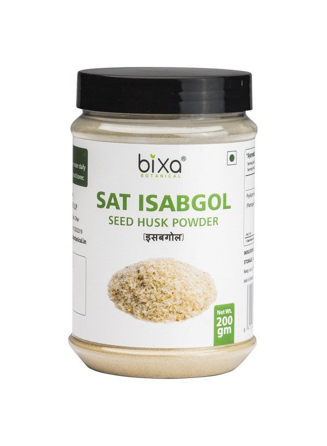 Bixa Botanical Sat Isabgol Powder (Plantago Ovata, Psyllium Husk) Daily Laxative Fibre, Natural Dietary Supplement, Maintains Gut (Intestinal) Motility and Eliminates Toxic Waste 7 Oz (200 g) - Image 1
