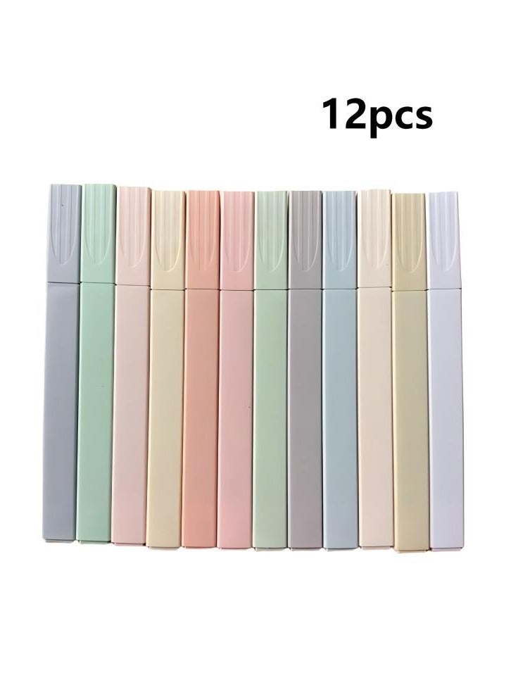 Highlighters Pen 12pcs Cute Pastel Highlighters Aesthetic Highlighter Marker Set Marker Pen - Image 1