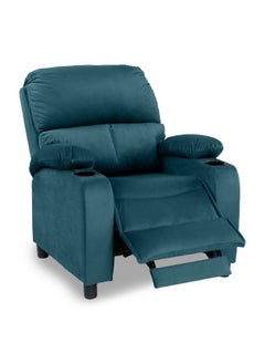 Cinematic Velvet Upholstered Classic Recliner Chair With Bed Mode - Dark Turquoise - 90x95x80cm - pzsku/Z2B67B979C17F407FFF1CZ/45/_/1720257410/aa1686e5-4698-453f-90f3-bf1ea27b971c