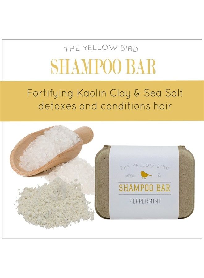 The Yellow Bird Peppermint Shampoo Bar Soap. Sulfate Free. Natural and Organic Ingredients. Anti Dandruff, Itchy Scalp, Psoriasis. Includes Conditioning Argan and Jojoba Oils. - Image 5