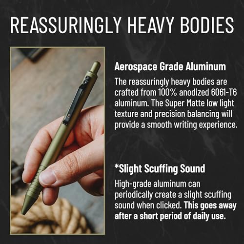 Everyman Grafton Super Matte Full Click Refillable Ballpoint Pen – OD Green | Durable EDC Writing Tool with Deep Grip | Smooth 0.7mm Ink Flow for Daily Use, Notes, Journaling, and Office Essentials - Image 2