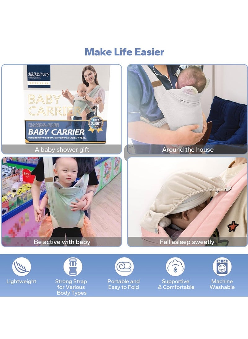 عام حاملة الأطفال البسيطة ثنائية الاستخدام للأمام والخلف - مثالية للتنزه، توفر الجهد في الحمل، خفيفة الوزن ومحمولة - Image 2