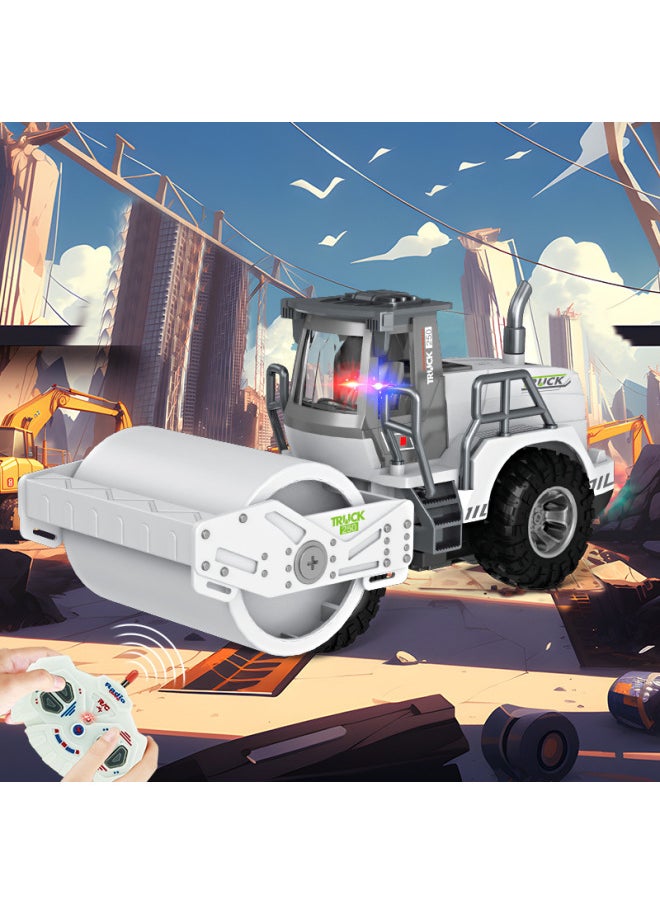 Generic Remote Control Excavator Bulldozer Electric Engineering Vehicle Road Roller Remote Control Vehicle Children Excavator Toy Wholesale-Color:JH74-5D Four-way Remote Control Bulldozer-Proportion:Package 1: No Electricity Is Included As Standard At The Factory  - Image 3