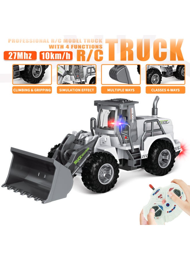 Generic Remote Control Excavator Bulldozer Electric Engineering Vehicle Road Roller Remote Control Vehicle Children Excavator Toy Wholesale-Color:JH74-5D Four-way Remote Control Bulldozer-Proportion:Package 1: No Electricity Is Included As Standard At The Factory  - Image 4