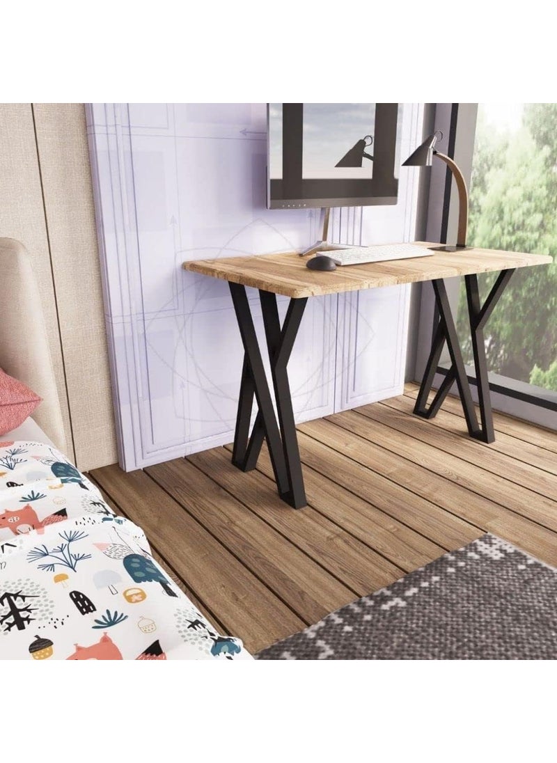 Reyox Reyox Metal Table Legs 28 Inch Heavy Duty Square Tube Desk Legs for Dining Table Study Table Computer Table Office Table XShape1 Set of 2 pcs  - Image 3