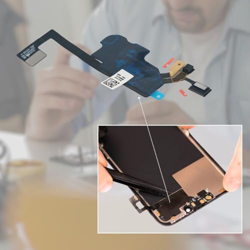 MEEFIX Ear Speaker Sensor Proximity Light Flex Cable Incl Mic Replacement for iPhone 13 - Image 5