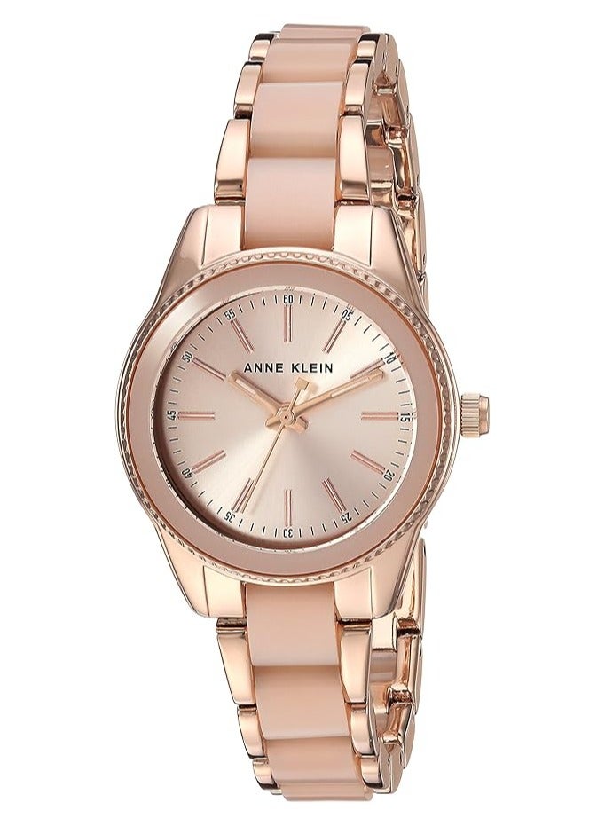 ANNE KLEIN Women's Rose Gold Analog Plastic Strap Watch - AK3212LPRG  - Image 1