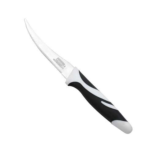 Ritu Stainless Steel Zebra Kitchen Knife | 8 Inch Plain Blade | Ergonomic Soft Grip Handle | Multipurpose Knife for Carving, Chopping & Peeling | Ideal for Home & Professional Use - Image 1