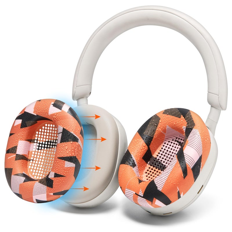 WC SweatZ XM5 - Protective Headphone Ear Covers for Sony WH1000XM5 by WC | Only Compatible with Sony XM5 Over Ear Headphones | Sweatproof & Easily Washable | Blue - Image 1