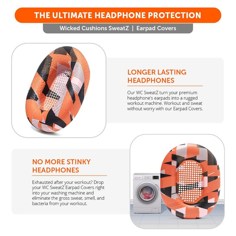 WC SweatZ XM5 - Protective Headphone Ear Covers for Sony WH1000XM5 by WC | Only Compatible with Sony XM5 Over Ear Headphones | Sweatproof & Easily Washable | Blue - Image 4
