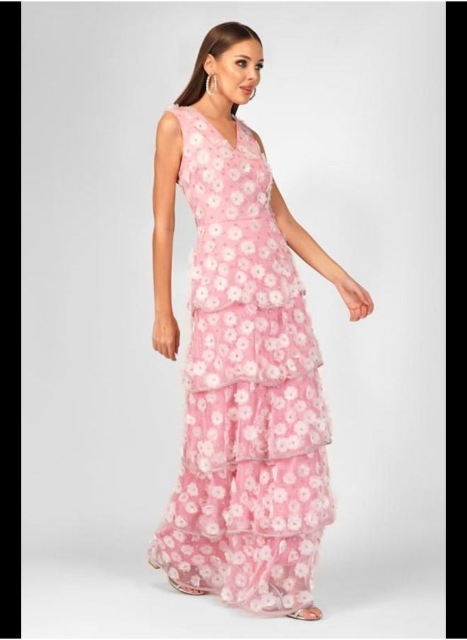MISSTRANGE - Veronica Organza Floral Dress - Image 1