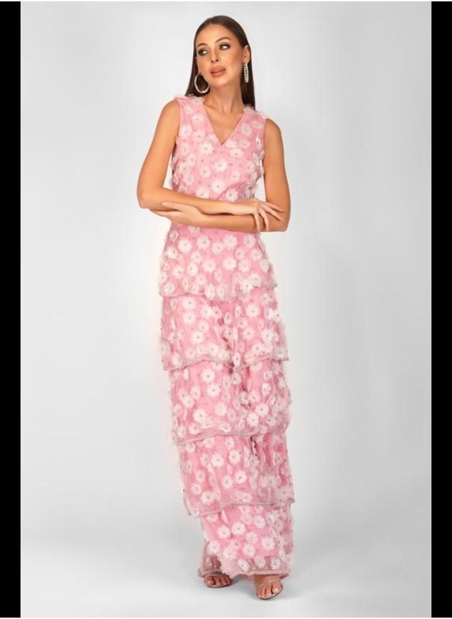 MISSTRANGE - Veronica Organza Floral Dress - Image 1