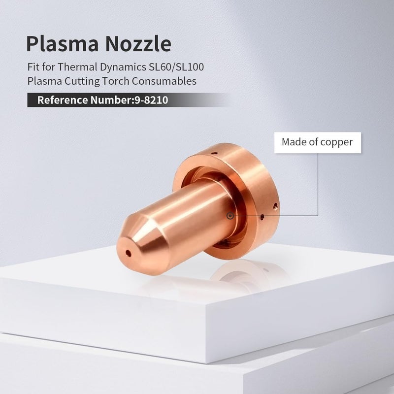 WeldingStop 10pk 9-8210 Plasma Tips 60Amp Fit Thermal Dynamics Cutmaster 52 SL60 SL100 Plasma Cutter Torch Consumables - Image 2